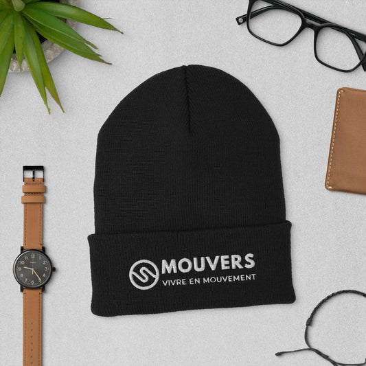 Bonnet Officiel MOUVERS logo blanc Noir | MOUVERS Shop