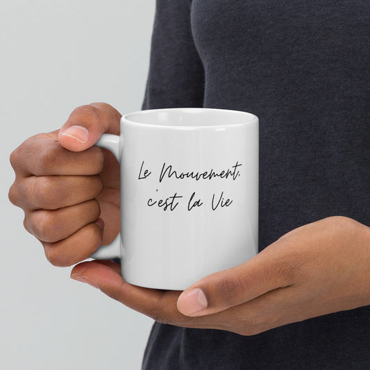 Mug "Le Mouvement, c'est la Vie" Blanc | MOUVERS Shop